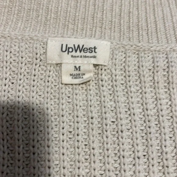 Upwest Weekend Wrap Cropped Sweater in cream size medium - Picture 3 of 7